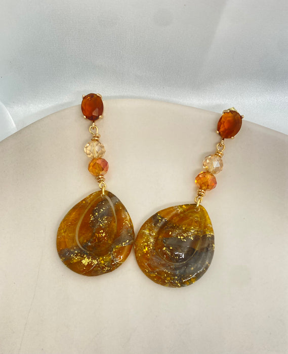 Orecchini D'Ambra Miele