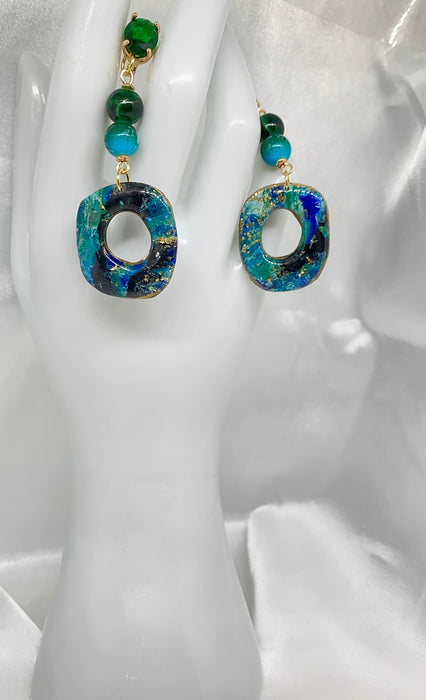 Orecchini Eclissi Smeraldo