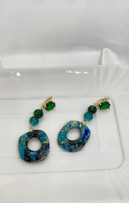 Orecchini Eclissi Smeraldo