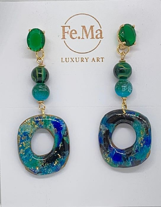 Orecchini Eclissi Smeraldo