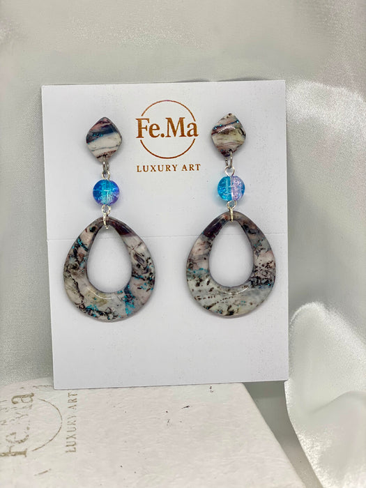 Orecchini Granito Fondale