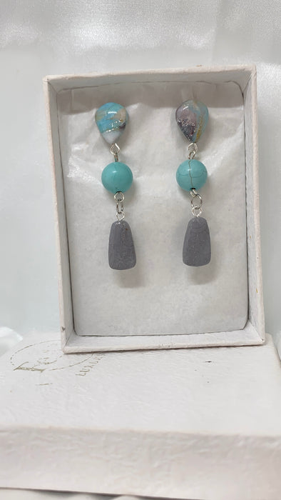 Orecchini Granito Turchese