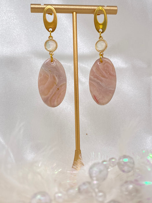 Orecchini Roseus Aurum Onda Marmorea