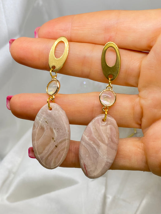 Orecchini Roseus Aurum Onda Marmorea