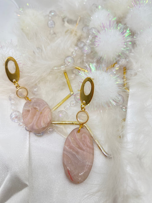 Orecchini Roseus Aurum Onda Marmorea