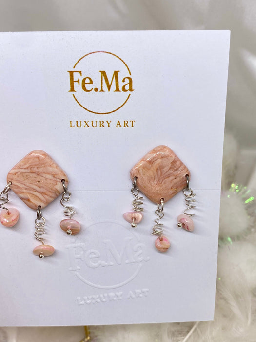 Orecchini Roseus Aurum Rosa Perlage