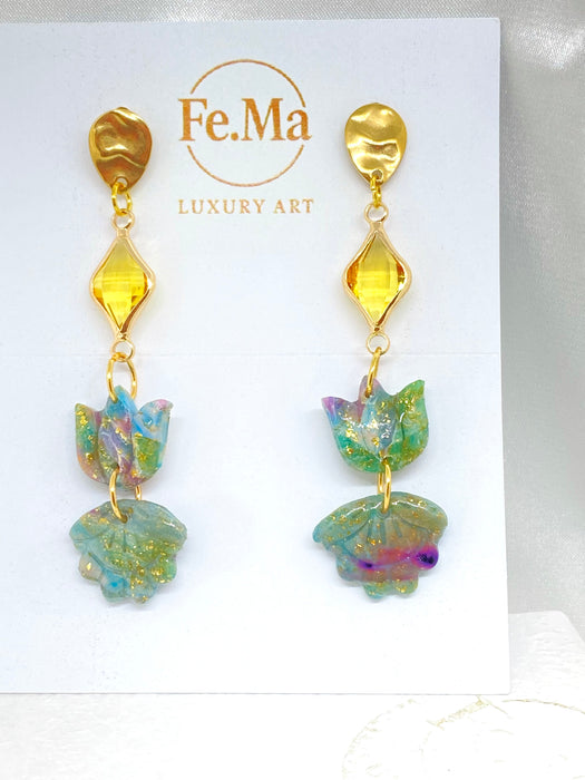 Orecchini Acquerello Fiori di Luce