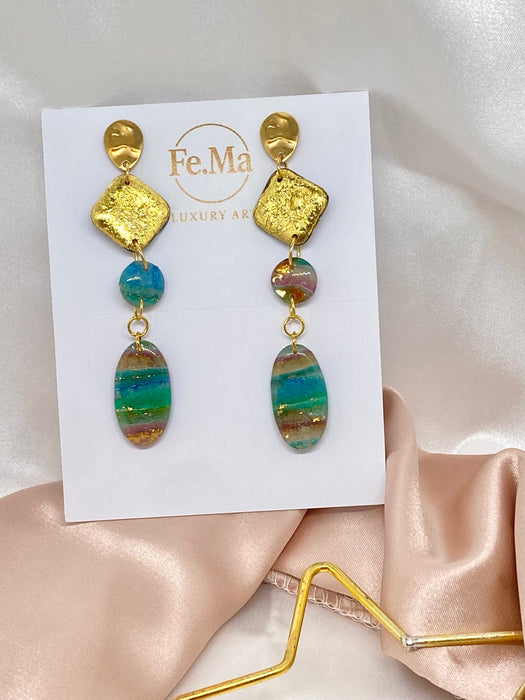 Orecchini Smeraldo Mediterraneo Alba d'Oro