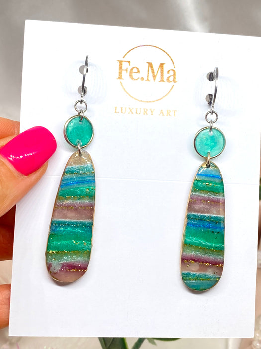 Orecchini Smeraldo Mediterraneo Onde
