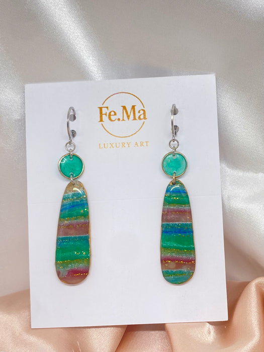 Orecchini Smeraldo Mediterraneo Onde