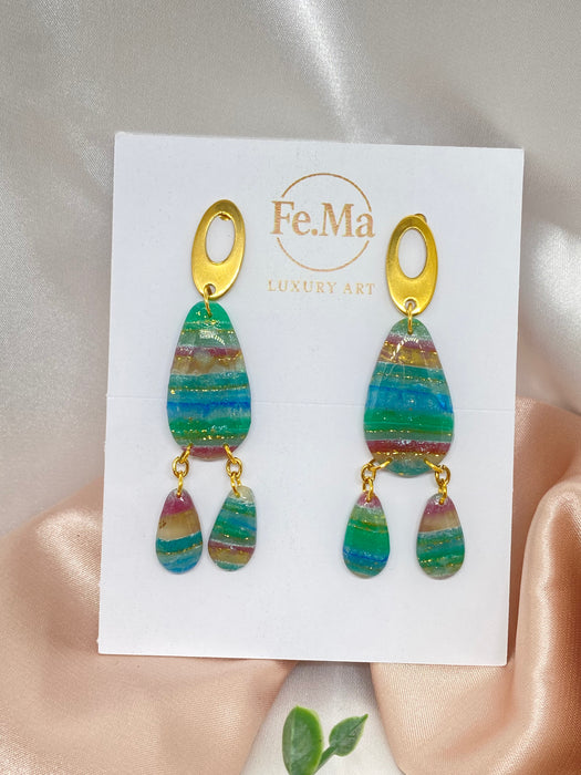 Orecchini Smeraldo Mediterraneo Marea Selvaggia