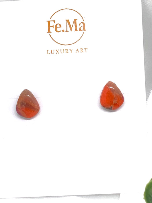 Orecchini Vulcano Corallo